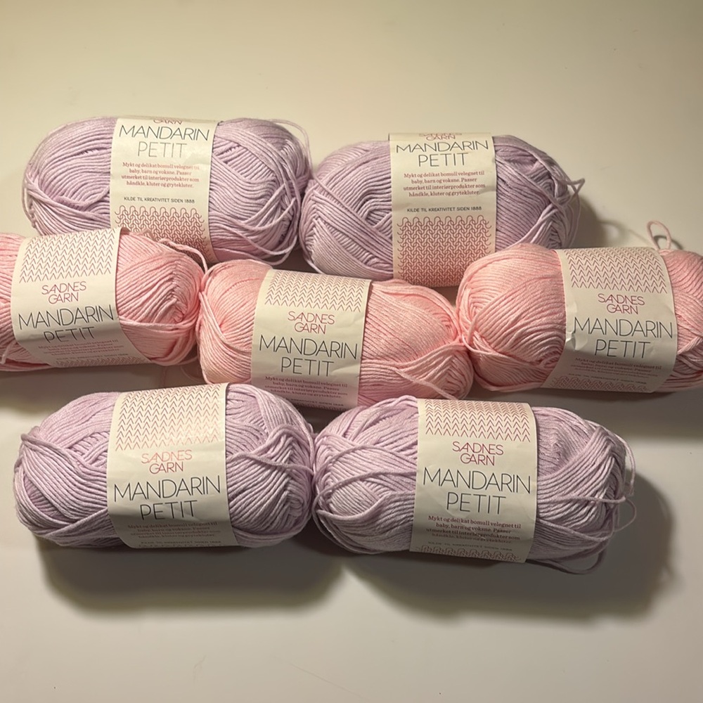NWT Mandarin Petit Lilac/Pink Cotton Yarn Bundle